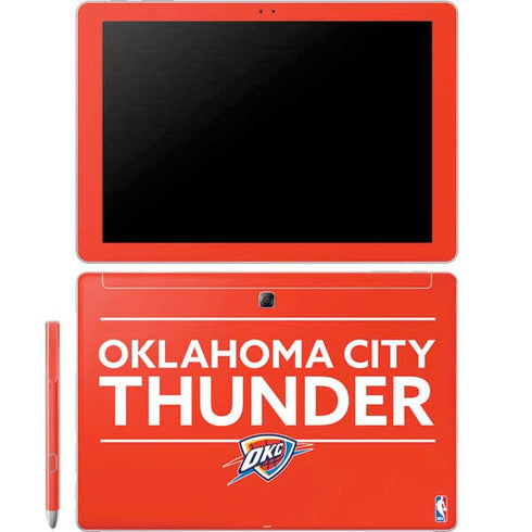 NBA Oklahoma City Thunder Standard - Orange Galaxy Book 12in Skin
